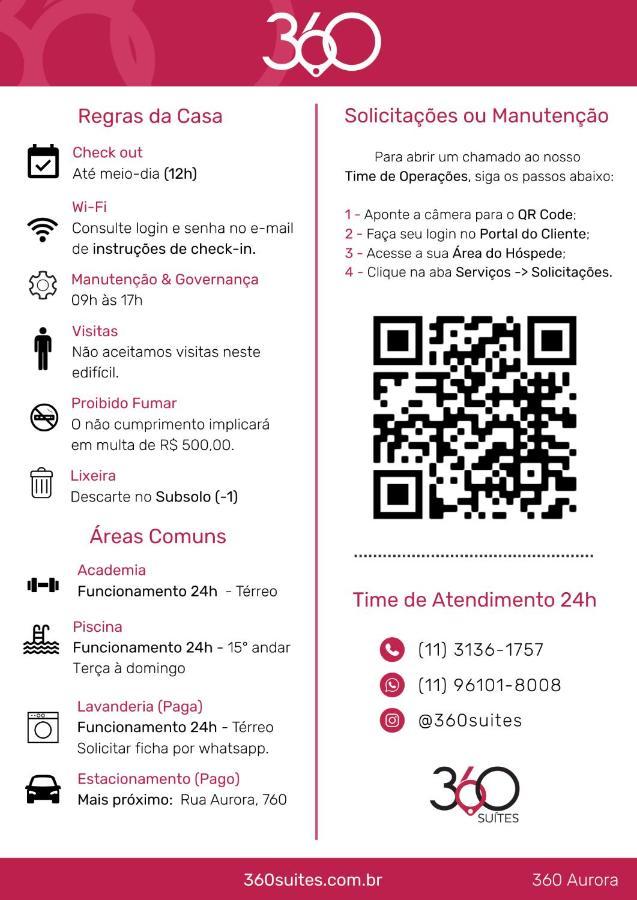 סאו פאולו 360 Suites Aurora Republica - Apartamentos Mobiliados מראה חיצוני תמונה